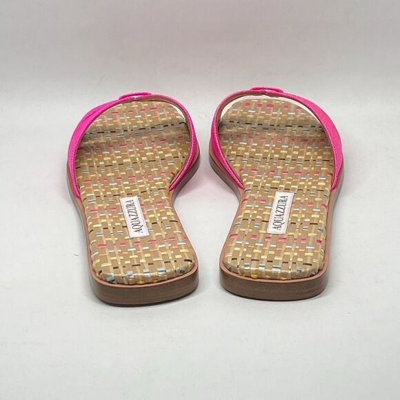 Aquazzura Villette Textile Flat Sandals size 38 - Picture 7 of 11